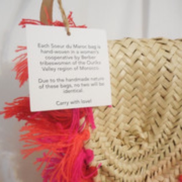 Soeur Du Maroc Tassel Straw Crossbody - Picture 6 of 8